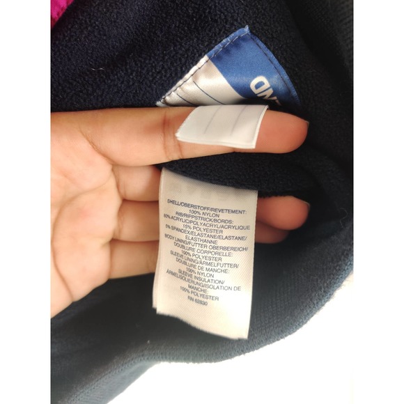 (V) Lands' End kids girl jacket winter puffy warm winter fuchsia sz S (8) - Picture 11 of 12